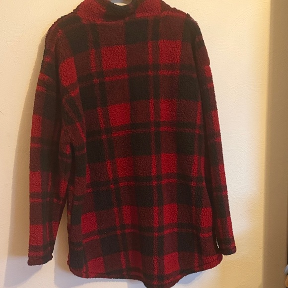 Maurices Burgundy and Black Fleece Jacket - Picture 7 of 7